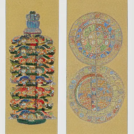 Prompt: Korean ornament from L'Ornement Polychrome book by Albert Racinet,