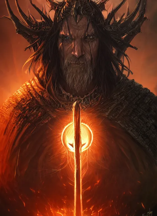 Image similar to antichrist, ultra detailed fantasy, elden ring, realistic, dnd character portrait, full body, dnd, rpg, lotr game design fanart by concept art, behance hd, artstation, deviantart, global illumination radiating a glowing aura global illumination ray tracing hdr render in unreal engine 5