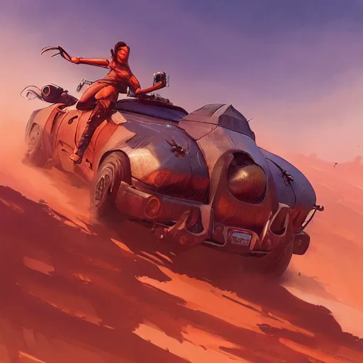 Image similar to hero world mad max, behance hd by jesper ejsing, by rhads, makoto shinkai and lois van baarle, ilya kuvshinov, rossdraws global illumination