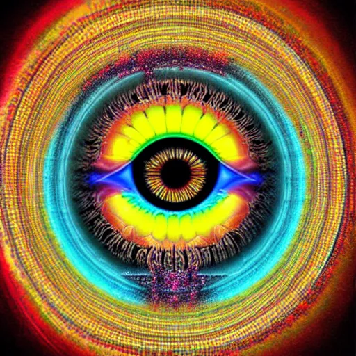 Prompt: a digital image of a face with eyes, digital art by alex grey, instagram contest winner, computer art, glitch art, dystopian art, glitchy