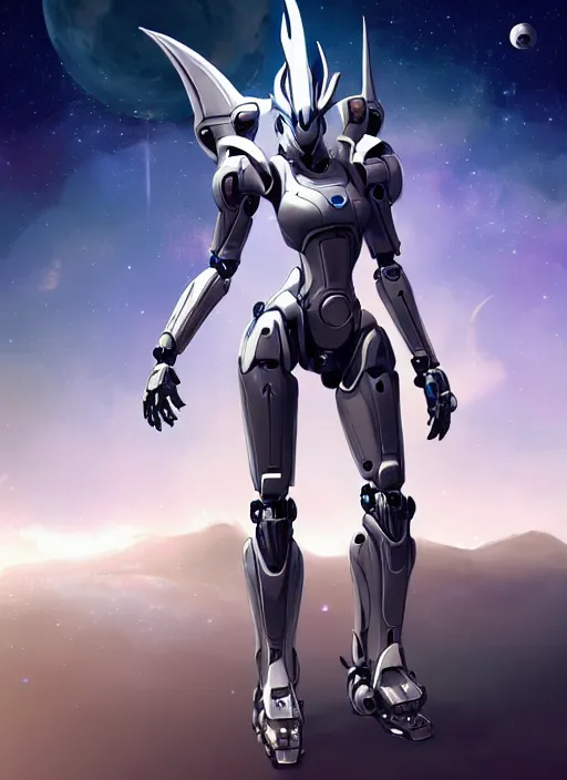 Prompt: cinematic shot, galactic sized perfectly proportioned stunning beautiful anthropomorphic robot mecha female dragon, space background, larger than planets, posing elegantly, with earth in hands, sleek silver armor, epic proportions, epic size, epic scale, ultra detailed digital art, furry art, macro art, dragon art, giantess art, warframe fanart, furaffinity, deviantart