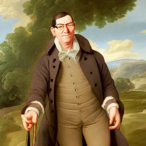 Image similar to a beautiful painting of hank hill, in the style of elisabeth vigee le brun