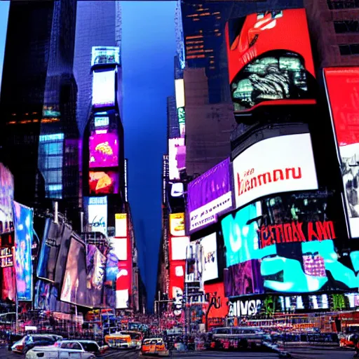 Image similar to cyberpunk times square