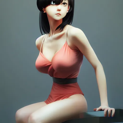 Image similar to a beautiful young kayo shibuya alluring gravure model, by akira toriyama and wlop and ilya kuvshinov and artgerm and, aesthetic, gorgeous, stunning, alluring, attractive, artstation, deviantart, pinterest, digital art