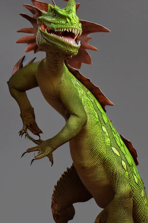 Image similar to a female DND Lizardfolk, high resolution film still, 8k, HDR colors, cosplay, studio lighting