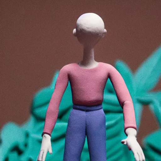 Image similar to flume, made of clay, claymation