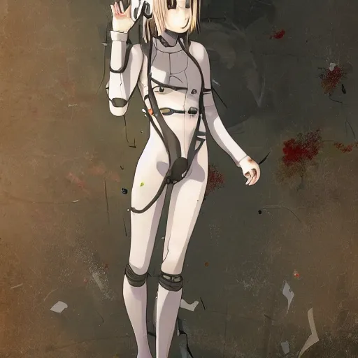 Prompt: beautiful anime girl in a abandoned and derelict plugsuit, artstation, highly detailed, high quality