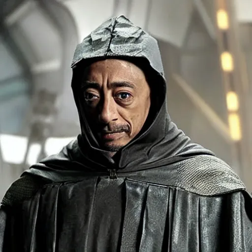 Image similar to giancarlo esposito as doctor doom, marvel movie set photo