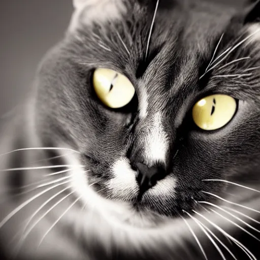 Image similar to a tortoise shell cat colored black and white, photo of a cat