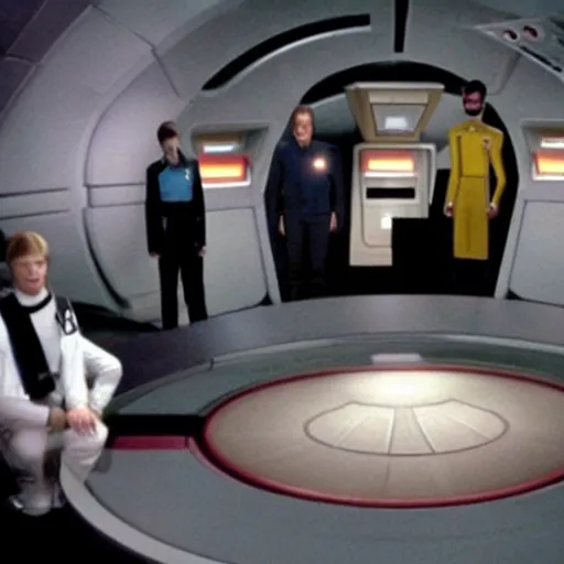 Image similar to slenderman captains the starship enterprise trek