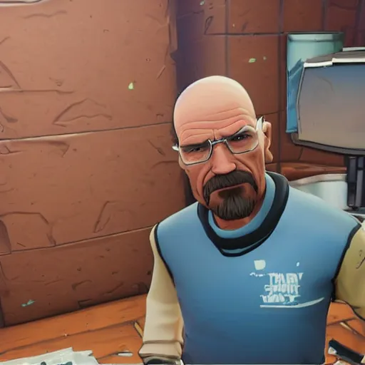 Prompt: walter white from fortnite