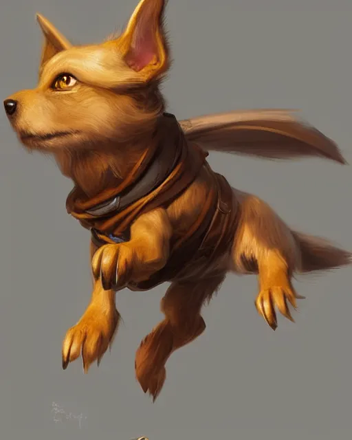Prompt: a cute magical flying dog, fantasy art drawn by disney concept artists, golden colour, high quality, highly detailed, elegant, sharp focus, concept art, character concepts, digital painting, mystery, adventure