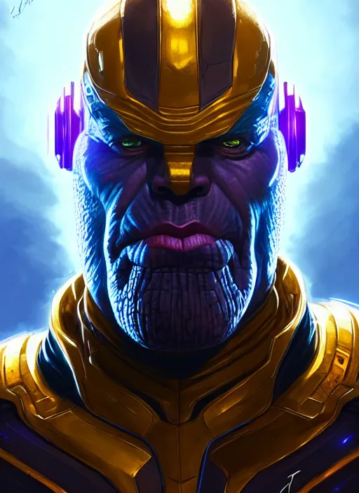 Prompt: portrait of apex legends thanos, intricate, elegant, glowing lights, highly detailed, digital painting, artstation, glamor pose, concept art, smooth, sharp focus, illustration, art by artgerm and greg rutkowski, artey freytag