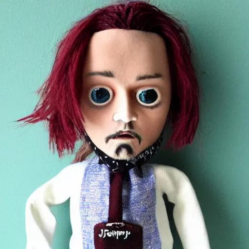 Prompt: Johnny Depp doll