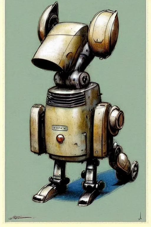 Image similar to (((((1950s retro robot dog . muted colors.))))) by Jean-Baptiste Monge !!!!!!!!!!!!!!!!!!!!!!!!!!!