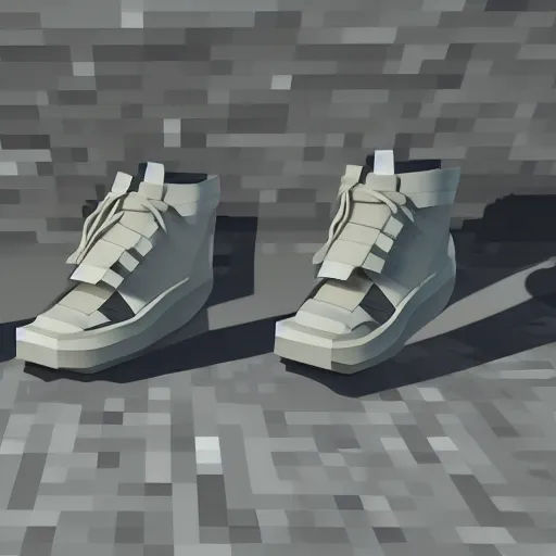 Image similar to balenciaga sneakers in minecraft, highly detailed, rim light, art, cinematic lighting, very coherent, hyper realism, high detail, 8 k