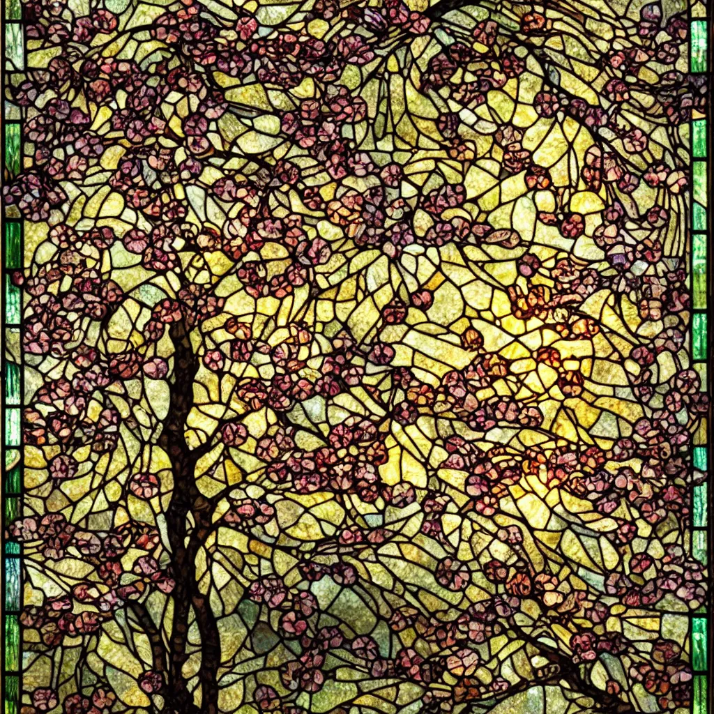 Tree Of Life By Window Louis Comfort Tiffany | Poster