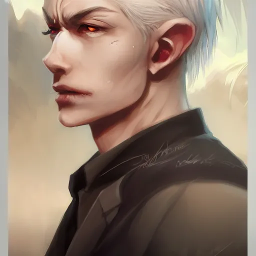 Semi realistic anime illustration of white haired | Stable Diffusion |  OpenArt