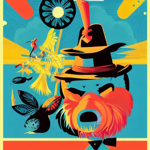 Image similar to splash of color, illustration by tom whalen and charles williams and kilian eng and james jean