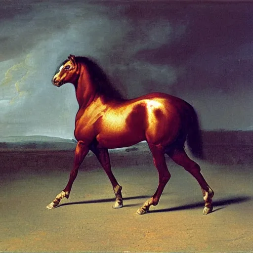 Image similar to this is hell, oil painting by george stubbs