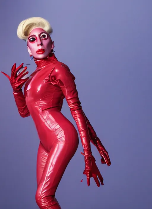 Image similar to lady gaga by nick knight, born this way, born this way album, red weapon 8 k s 3 5, cooke anamorphic / i lenses, highly detailed, cinematic lighting