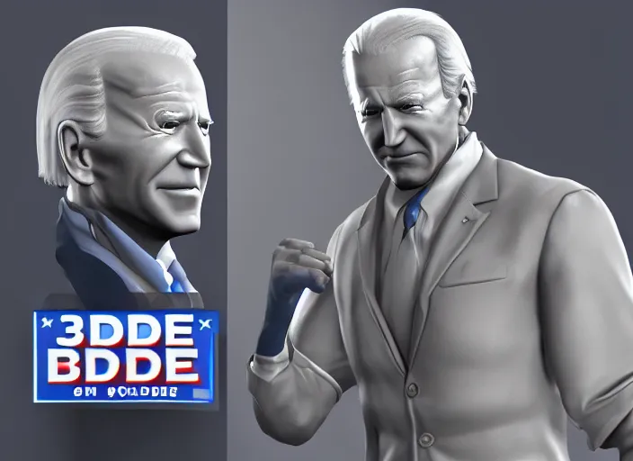 Prompt: 3 d model of joe biden character in fighting game, stylized 3 d graphics, hdr, ultra graphics, ray tracing, 4 k image