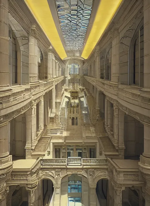 Image similar to “ beautiful architecture building , the scenery is out of a dream , architecture digest, building surrounded in a luxury environment, bright tones, fluorescent lighting,volumetric Lighting, photorealism, high detail, golden ratio, cinematic, octane renderer”