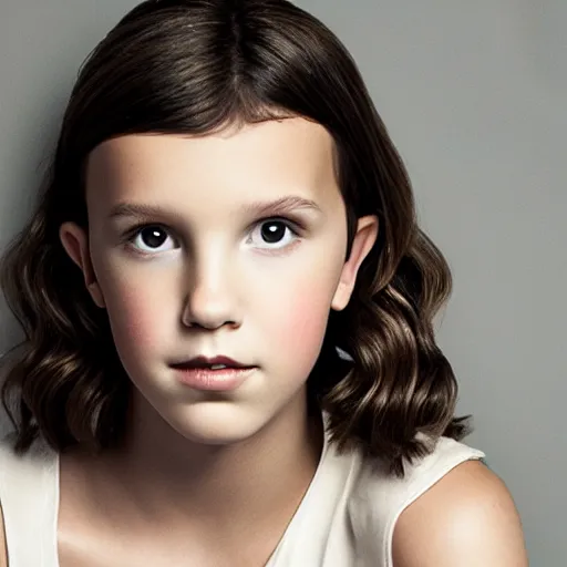 Prompt: Stunning portrait photo of Millie Bobby Brown C- 5