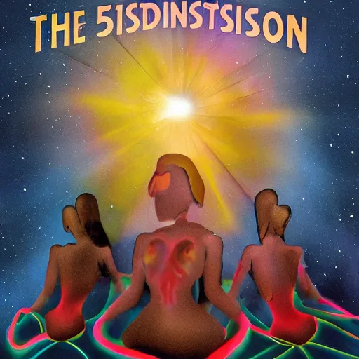 Prompt: the 5 th dimension ilustrated