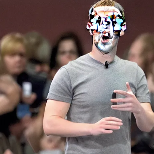 Image similar to mark zuckerberg's true form as a lizard man