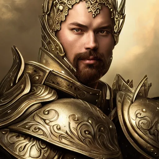 Prompt: a masterpiece ultrarealistic ultradetailed portrait of beautiful full armored magic knight strong man baroque renaissance. medium shot, intricate, elegant, by stanley artgerm lau, wlop, rossdraws, james jean, andrei riabovitchev, marc simonetti, background by james jean, light by julie bell, porcelain skin. global illumination. vfx