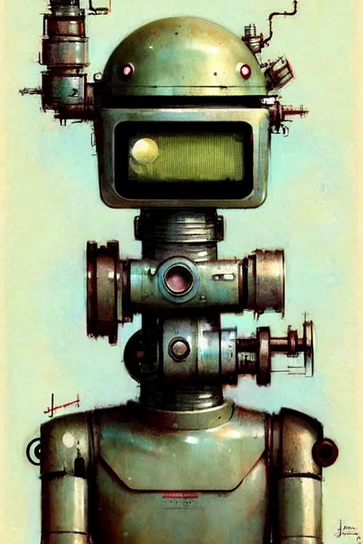 Image similar to ( ( ( ( ( 1 9 5 0 s retro future android robot mechanic. muted colors., ) ) ) ) ) by jean - baptiste monge,!!!!!!!!!!!!!!!!!!!!!!!!!