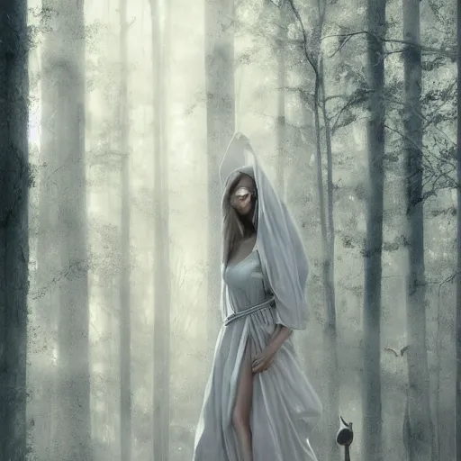 Prompt: photo realistic image of a, tall, slightly fat, sexy, anthropomorphic deer female, in a long white dress, stunning 3 d render inspired art by istvan sandorfi and greg rutkowski,, highly detailed attributes and atmosphere, dim volumetric cinematic lighting,