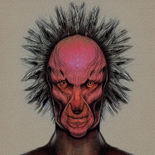 Image similar to a portrait of coyote, in the style of wayne barlowe