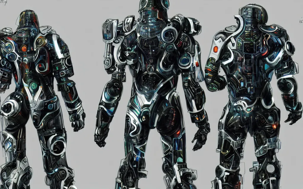 Prompt: war, diverse gauss cybersuits, from behind, wide wide angle, vivid, elaborate, highly detailed, beautiful lighting