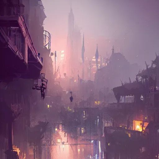 Image similar to Waterdeep City, by Ismail Inceoglu, detailed city, city of splendors, detailed, digital art, dusk, fantasy art