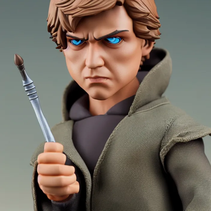 Image similar to a detailed figure of anakin skywalker complaining about sand, first 4 figures, detailed product photo