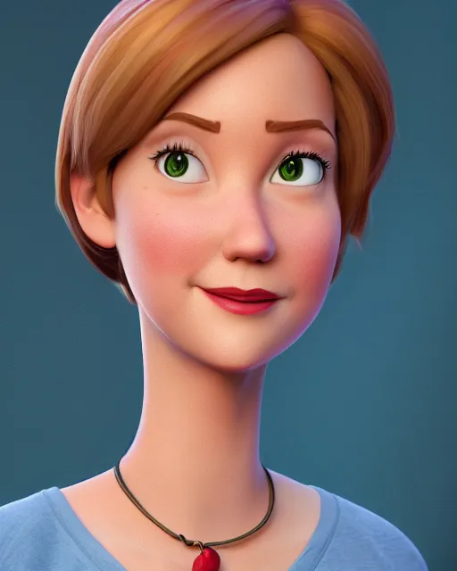 Image similar to lovely adult woman character portrait, by pixar, highly detailed, dynamic shadows, 4 k, splash art