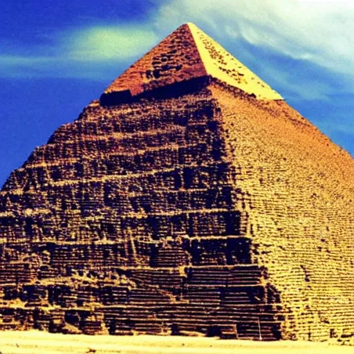 Image similar to pyramids beings built