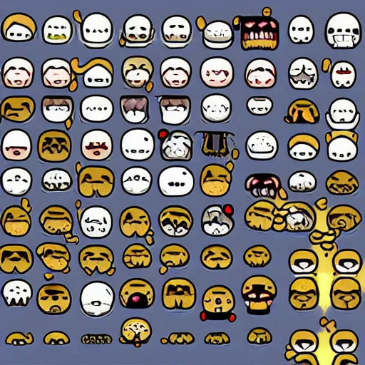 Image similar to binding of isaac monster sprite sheet