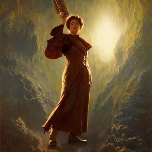 Prompt: dianne feinstein as doctor who, radiant light, caustics, heroic, bright iridescent light, by gaston bussiere, bayard wu, greg rutkowski, maxim verehin