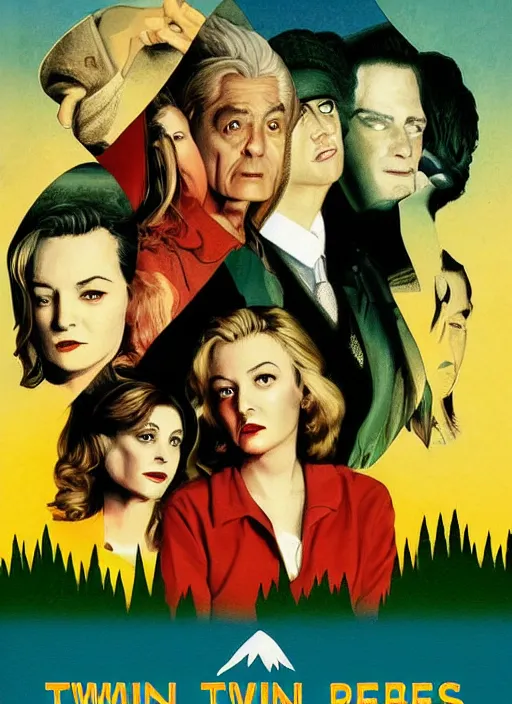 Image similar to twin peaks movie poster art by david jarvis