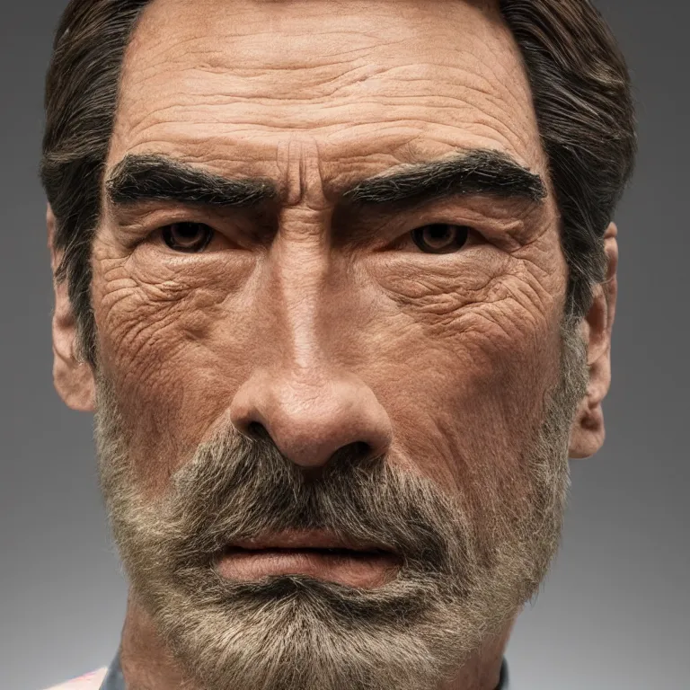 Prompt: studio photograph of hyperrealistic accurate portrait sculpture of timothy dalton, beautiful symmetrical!! face accurate face detailed face realistic proportions, made of peppercorns on a pedestal by ron mueck and matthew barney and greg rutkowski, hyperrealism cinematic lighting shocking detail 8 k