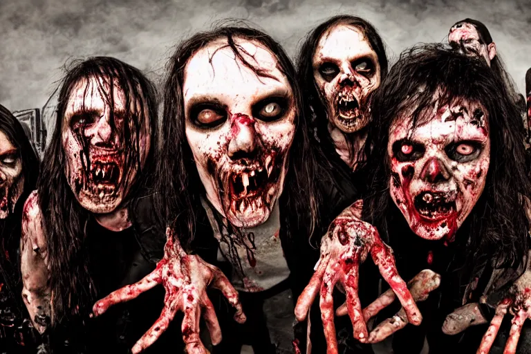 Image similar to zombies in a metal band