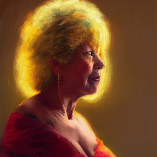 Prompt: a messy painting of a 5 7 - year - old using all known skin tones by delphin enjolras, highly detailed, sharp focus, trending on artstation
