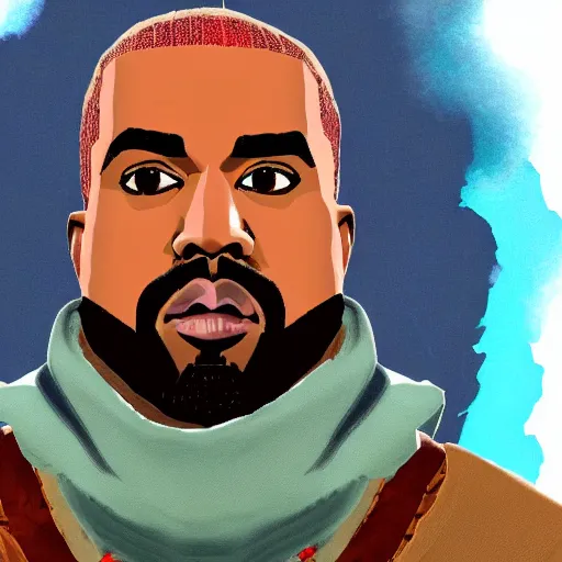 Prompt: Kanye in Zelda Breath of the Wild, 4k HDR