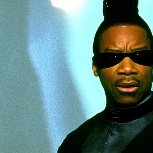 Image similar to A still of Levar Burton as Morpheus in The Matrix (1999)