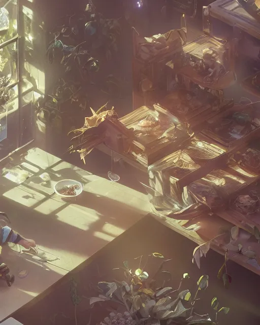 Image similar to highly detailed vfx macro shot of espresso, stephen bliss, unreal engine, greg rutkowski, loish, rhads, beeple, makoto shinkai and lois van baarle, ilya kuvshinov, rossdraws, tom bagshaw, alphonse mucha, global illumination, detailed and intricate environment