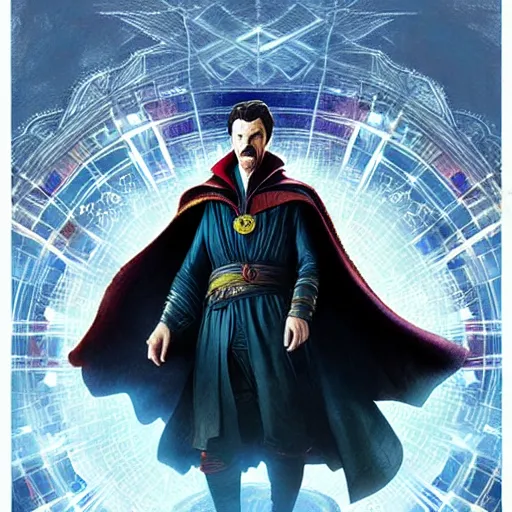 Prompt: doctor strange wearing a sombrero geog darrow greg rutkowski