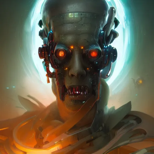 Image similar to portrait of a cybernetic frankenstein, cyberpunk concept art by pete mohrbacher and artgerm and wlop and greg rutkowski and deathburger, digital art, highly detailed, intricate, sci-fi, sharp focus, Trending on Artstation HQ, deviantart, unreal engine 5, 4K UHD image